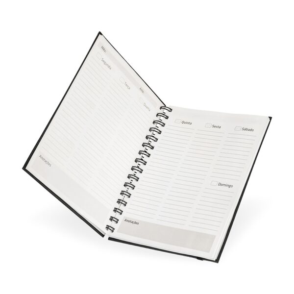 Planner personalizado azul brinde corporativo silk