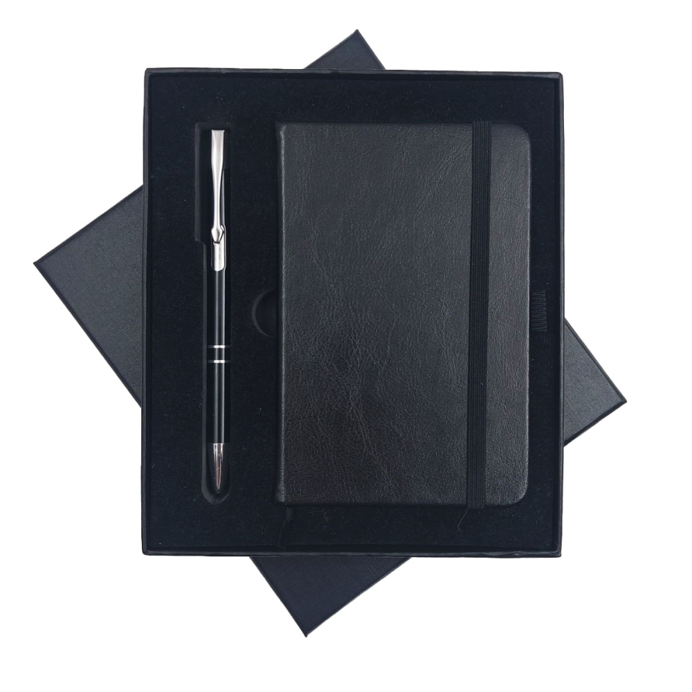 - Huble Brindes Corporativos Kit Personalizado Bloco de Notas, Caneta e Caixa - HUBESN-9997B