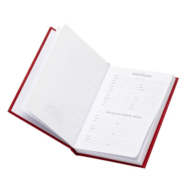 Agenda corporativa Cromato azul com logo empresa silk