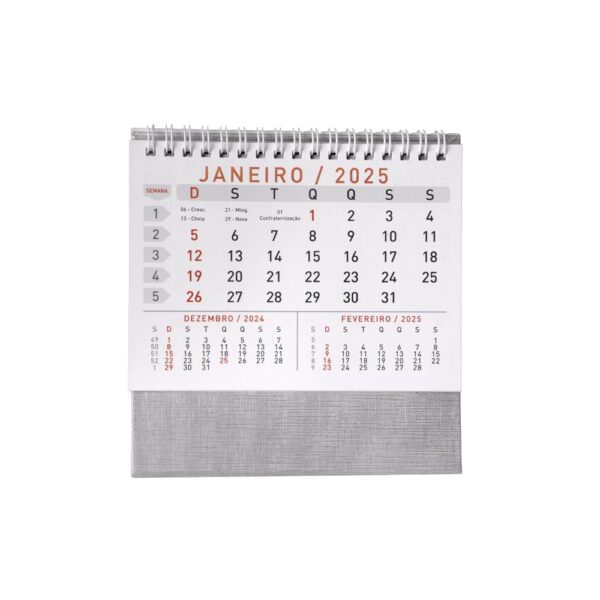 Calendário personalizado verde gravação DTA para empresa