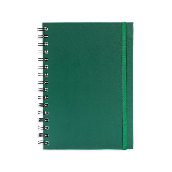 Brinde corporativo planner verde gravação silk