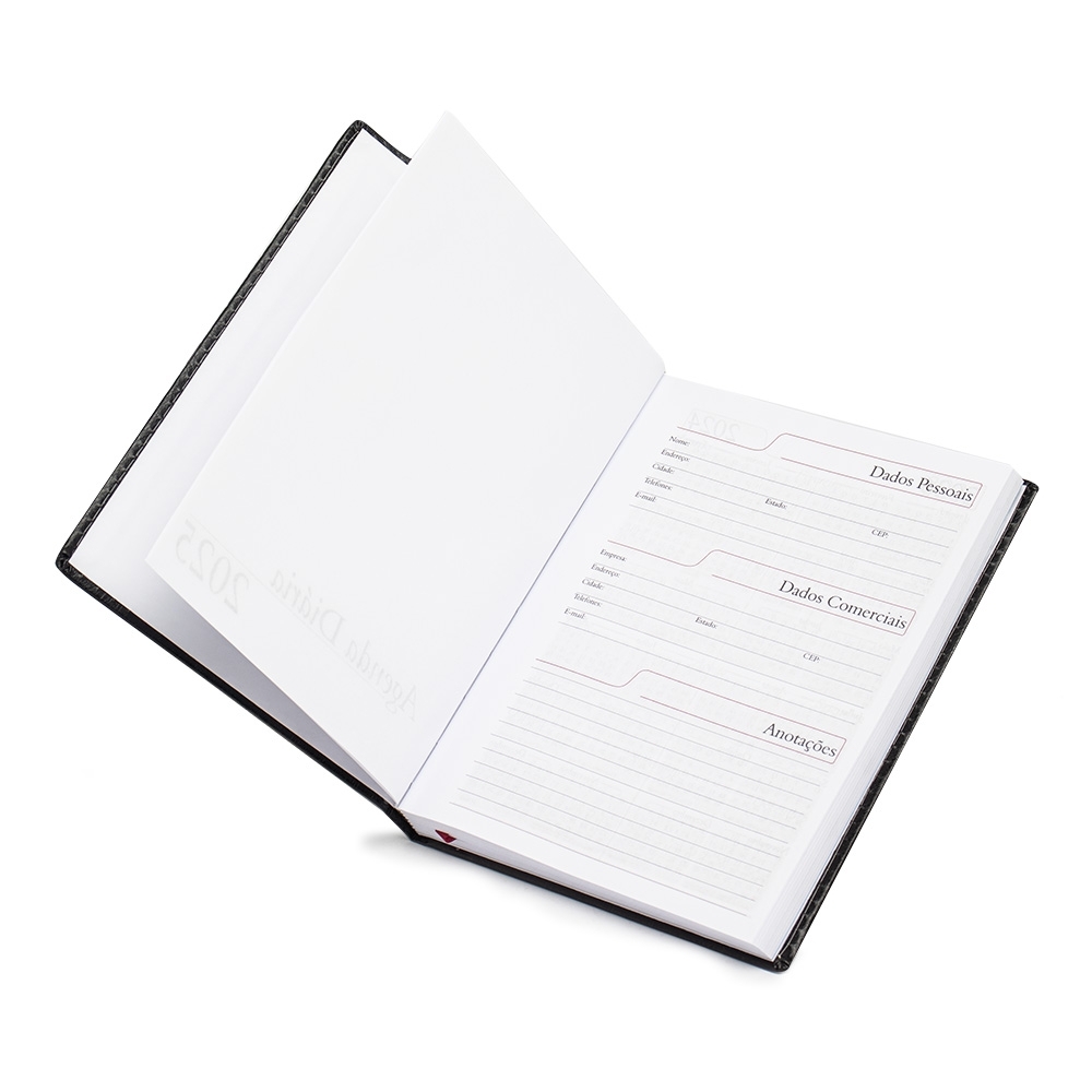 - Huble Brindes Corporativos (20x14 cm) | Agenda Personalizada Diária Anual Couro - HUBZB-14461 - Imagem 5