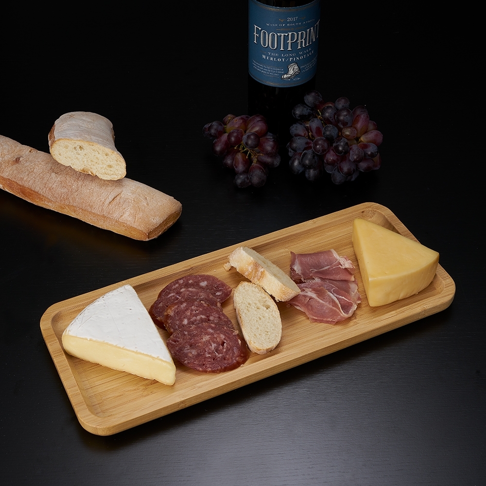 - Huble Brindes Corporativos Petisqueira Personalizada de Bambu Retangular 30x15cm - HUBZB-18617 - Imagem 5