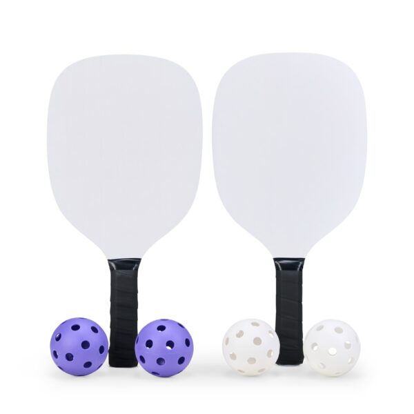 Conjunto raquetes pickleball vermelho branco personalizado