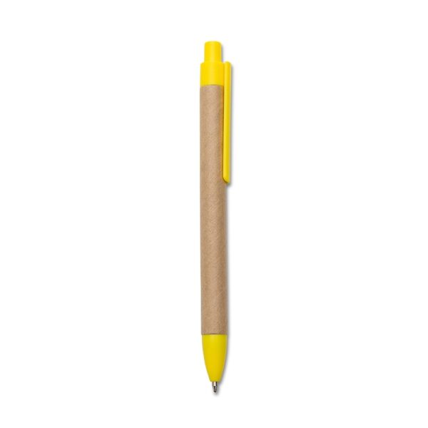 Caneta corporativa papelão preta gravação silk empresa