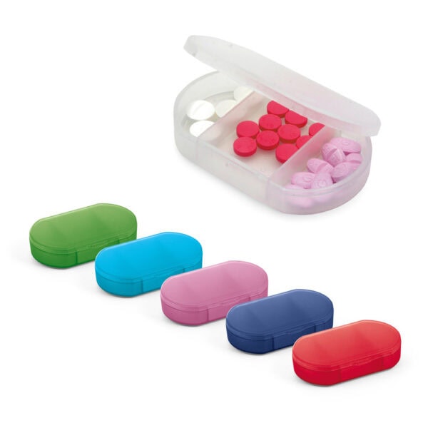 Porta comprimidos personalizado 3 divisórias branco silk