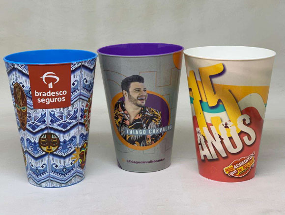 - Huble Brindes Corporativos Copo Personalizado Plástico 550 ml - HUBPL-PL-140