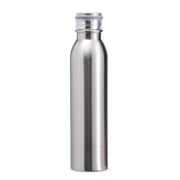 Garrafa corporativa azul inox gravação personalizada