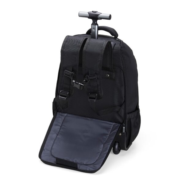 Mochila rodinha preta 27L transfer colorido empresas