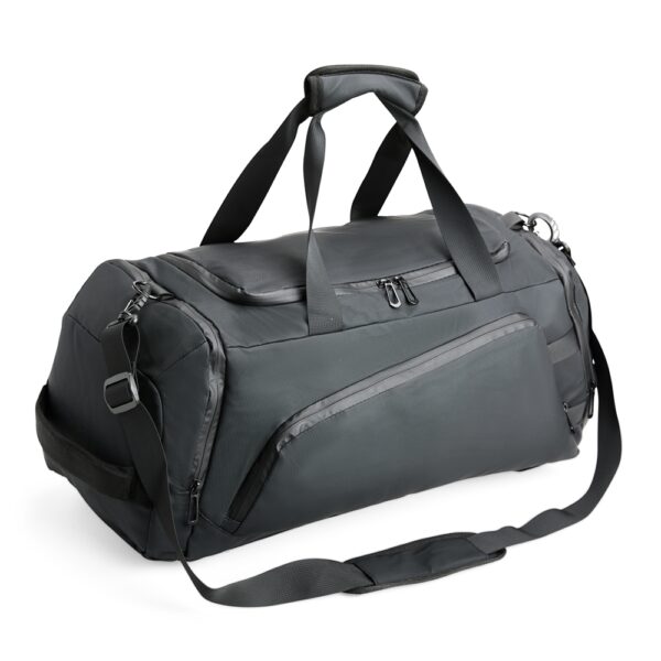 Bolsa viagem personalizada couro sintético preta 35L