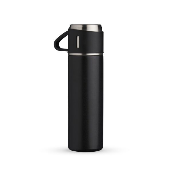 Garrafa térmica personalizada branca para eventos B2B