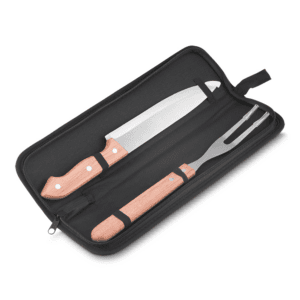 Kit Churrasco Personalizado 3 Peças Cabo Madeira