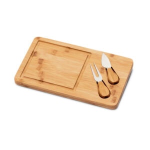 Kit Tábua de Queijo Personalizado Bambu 2 Peças
