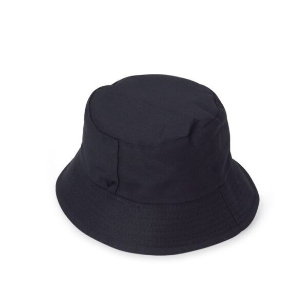Bucket hat preto para brindes com estampa silk
