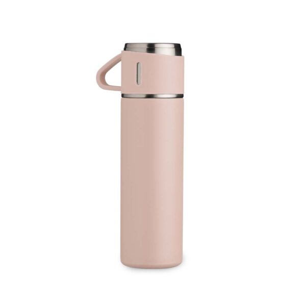 Garrafa azul 450ml com logo gravado laser corporativo