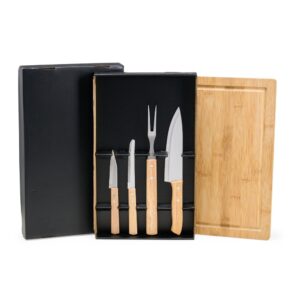 Kit Churrasco Personalizado 5 Peças Inox Estojo Reforçado