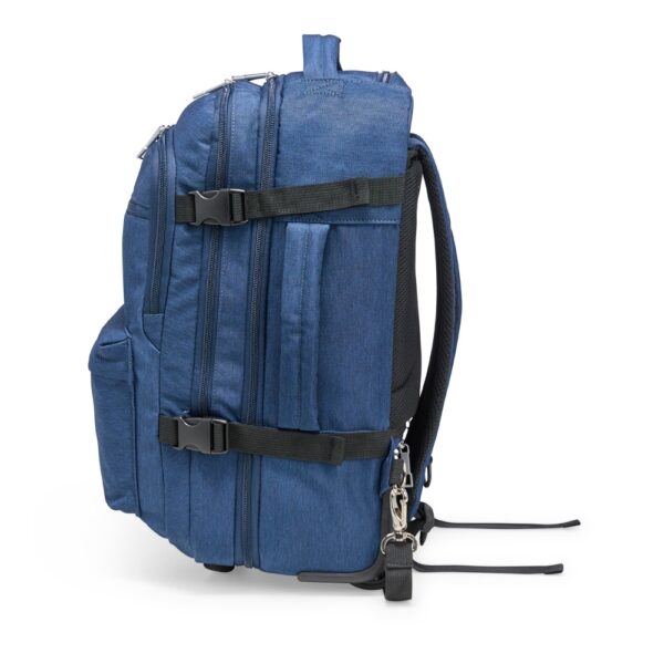 Mochila executiva azul 17L brinde com logo empresa