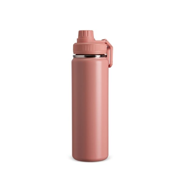 Brinde empresarial garrafa inox laranja gravação laser logo