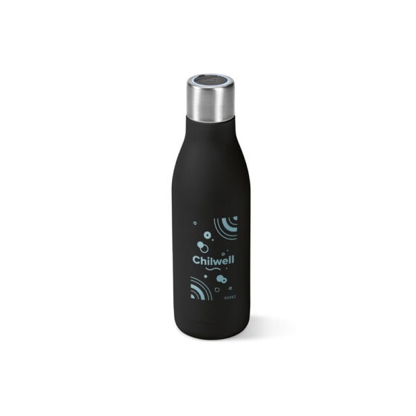 Brinde executivo garrafa térmica inox branca personalizada
