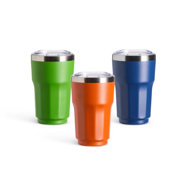 Copo térmico corporativo azul gravação laser 300ml