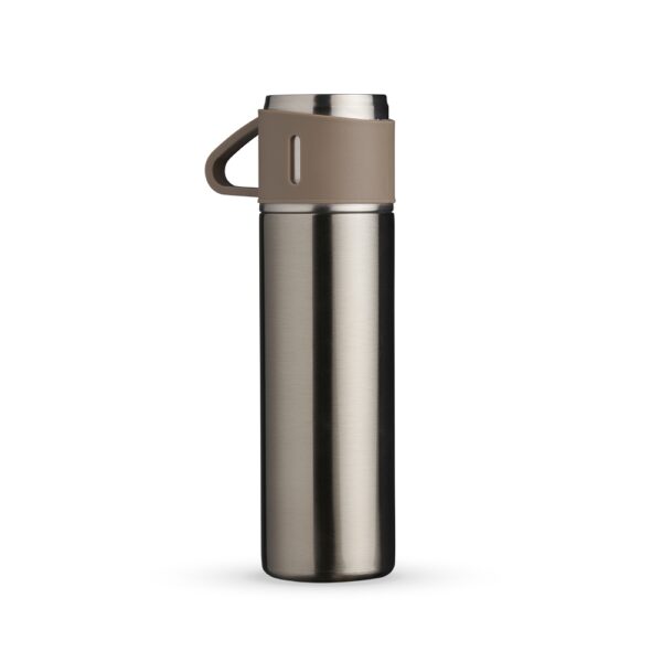 Garrafa inox preta brinde corporativo gravação laser