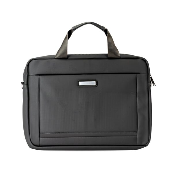 Brinde executivo pasta notebook cinza personalizada com logomarca