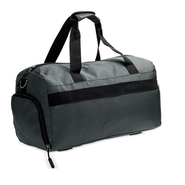 Mochila viagem cinza personalizada silk brinde corporativo