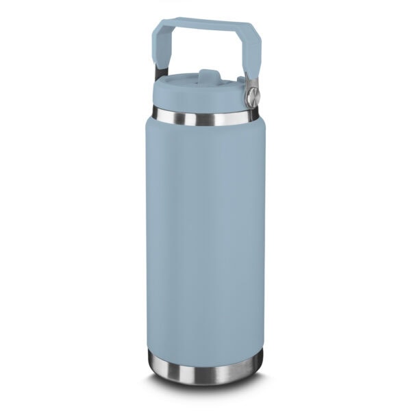 Kit garrafa térmica preta 900ml logo gravado laser