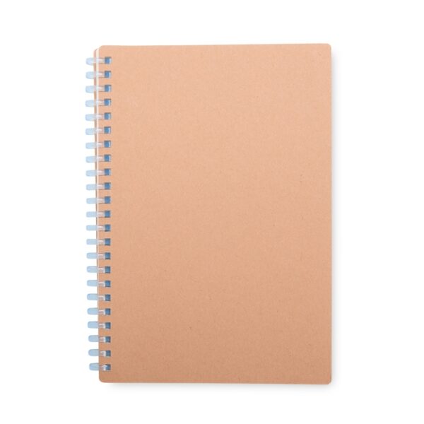 Brinde corporativo caderno kraft azul claro personalizado
