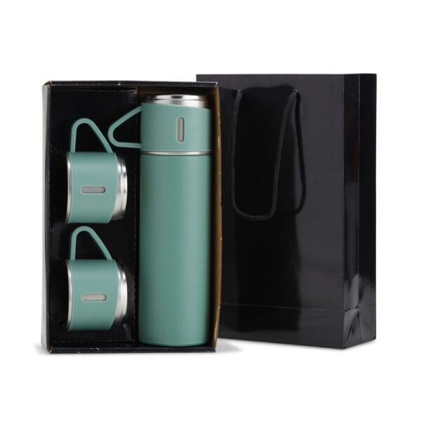 Kit prata brinde corporativo garrafa xícaras gravado laser