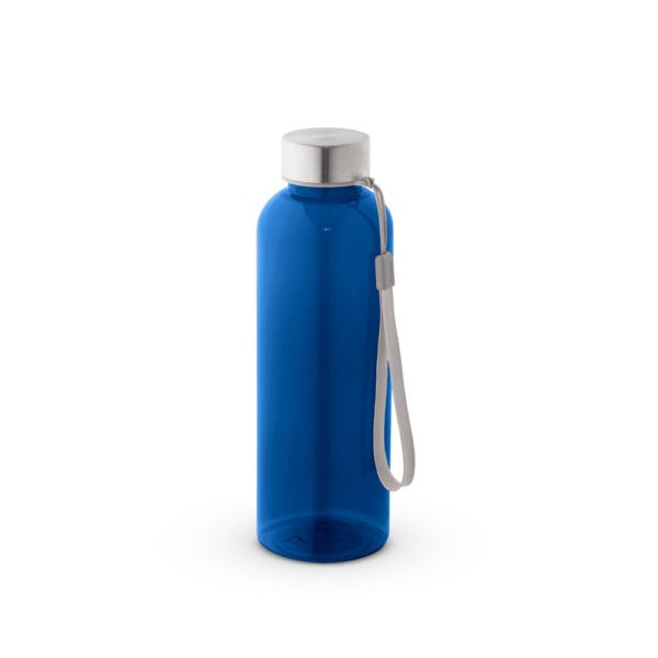 Garrafa PET azul 580ml personalizada gravação silk