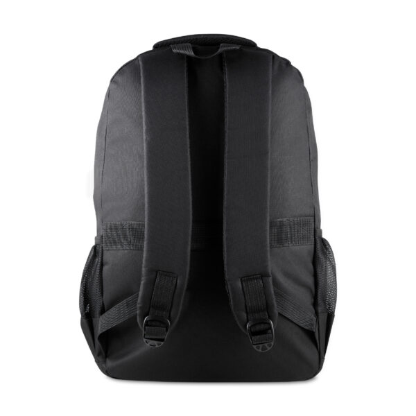 Mochila corporativa preta silk screen logo da marca