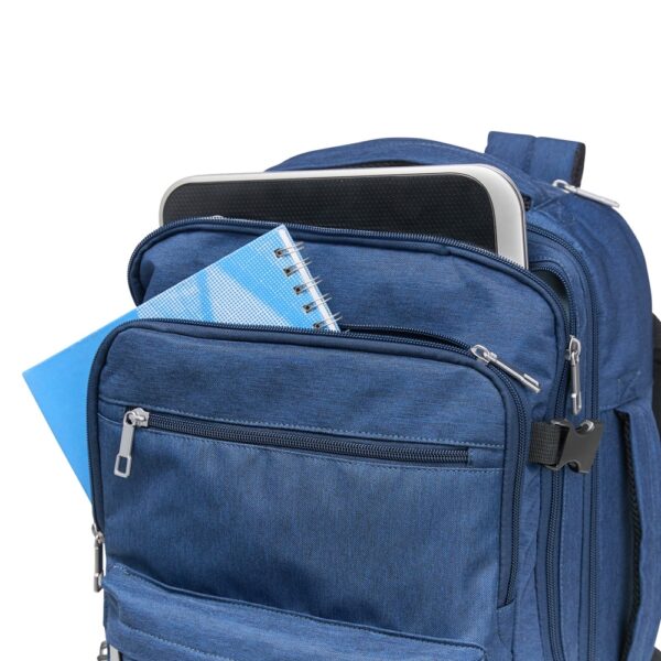 Brinde mochila preta 17L placa metal personalizada