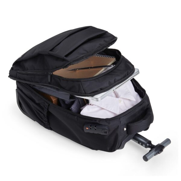 Mochila trolley personalizada preta brinde corporativo