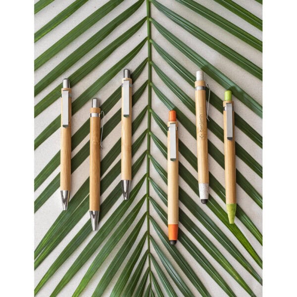Caneta esferográfica ecológica natural com logomarca