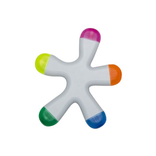 Caneta marca texto splash personalizada colorida com logo