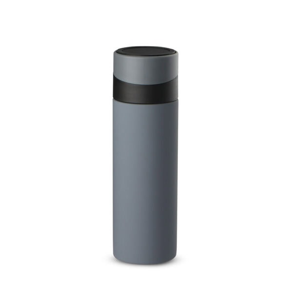 Garrafa térmica azul gravação laser presente corporativo