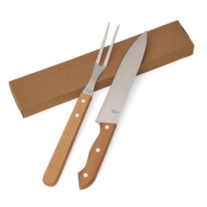 Kit Churrasco Personalizado 2 Peças com Embalagem Kraft Compacto