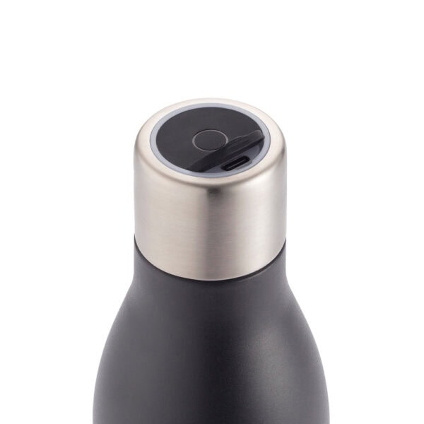 Garrafa térmica preta 500ml com logomarca gravação laser