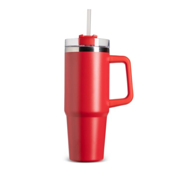 Caneca térmica laranja gravação laser para empresas