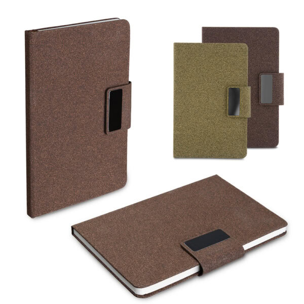 Caderno personalizado corporativo 20x13cm cor café silk
