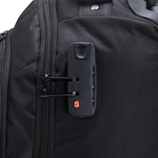Mochila executiva rodinha preta transfer para brindes