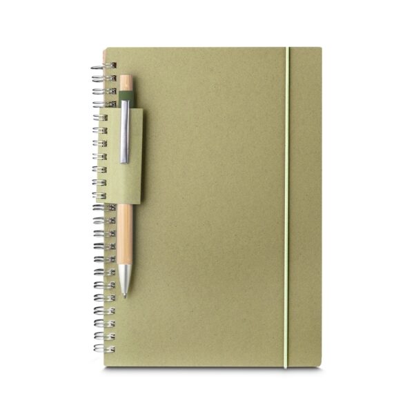 Brinde corporativo caderno vermelho reciclado silk 15x21
