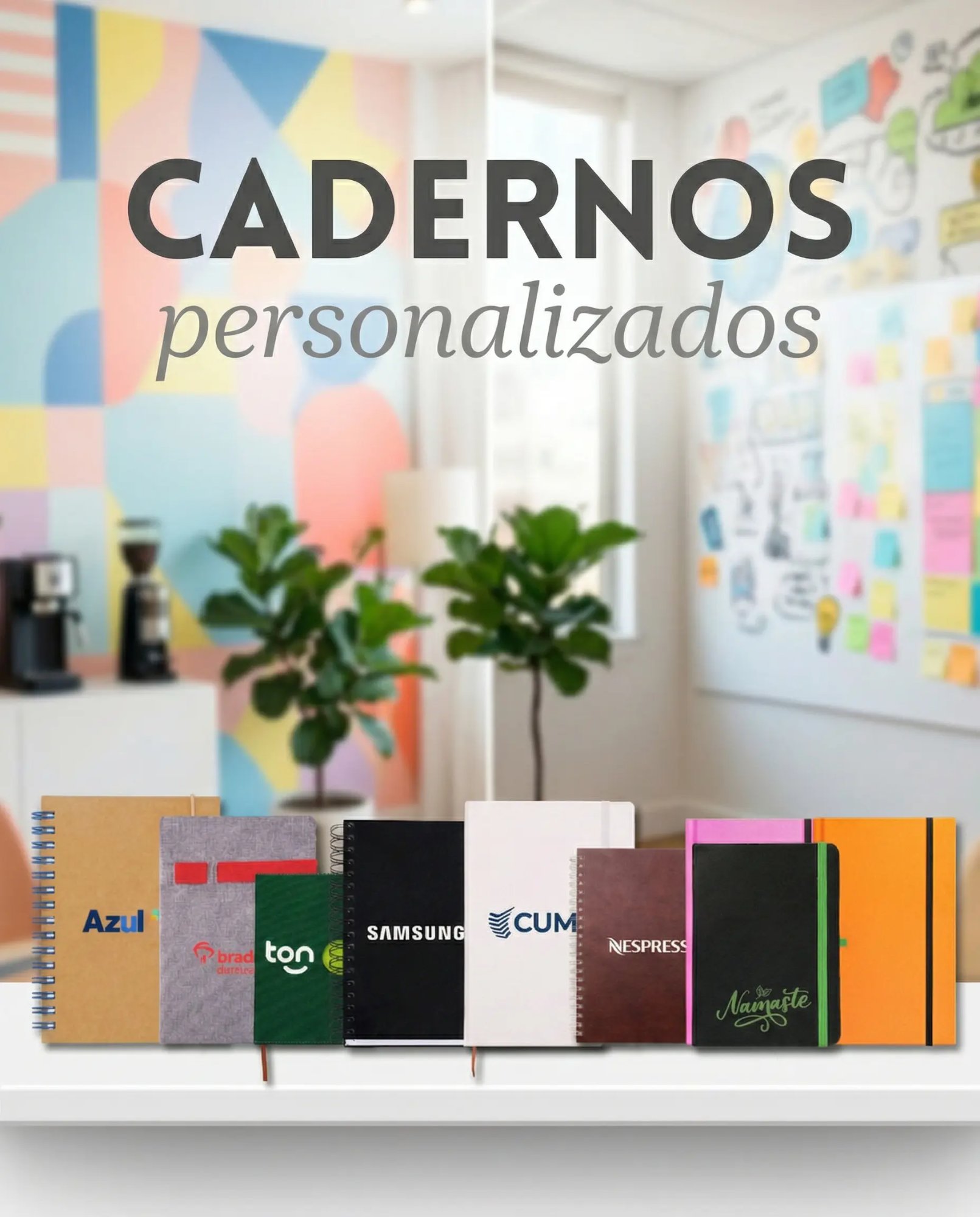 Cadernos Personalizados para Brindes Corporativos com Logo da Empresa