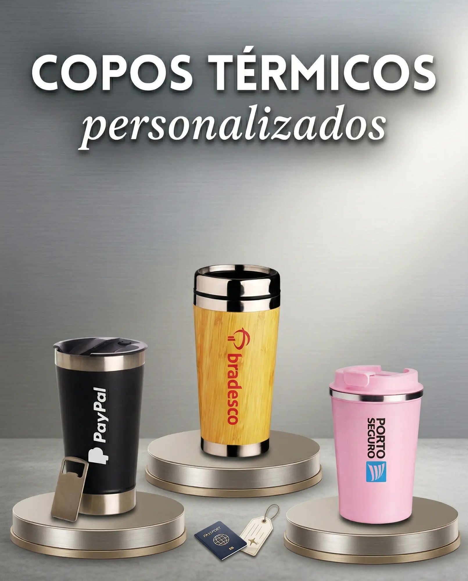 Copos Térmicos Personalizados para Brindes Corporativos com Logo