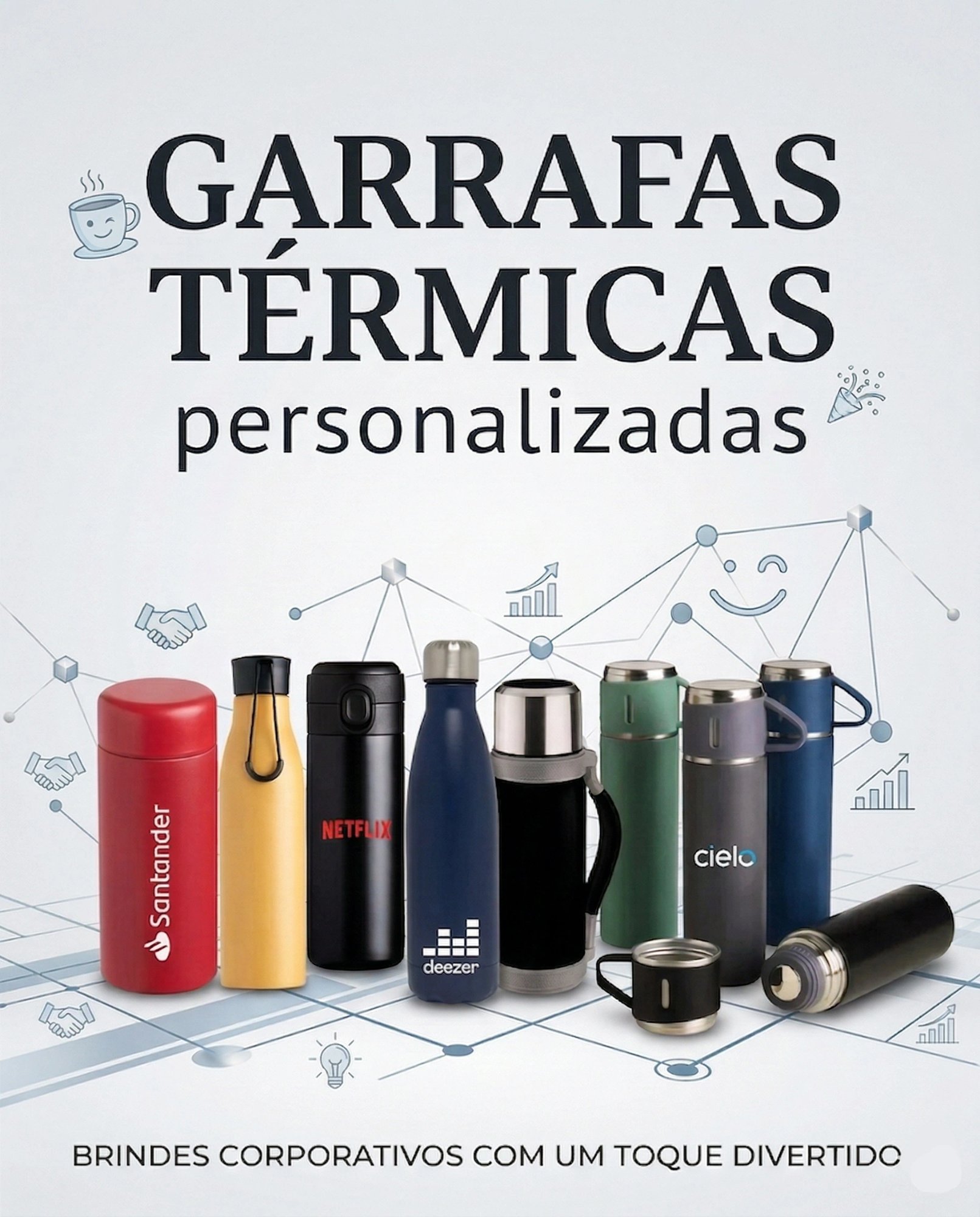Garrafas Térmicas Personalizadas para Brindes Corporativos com Logo