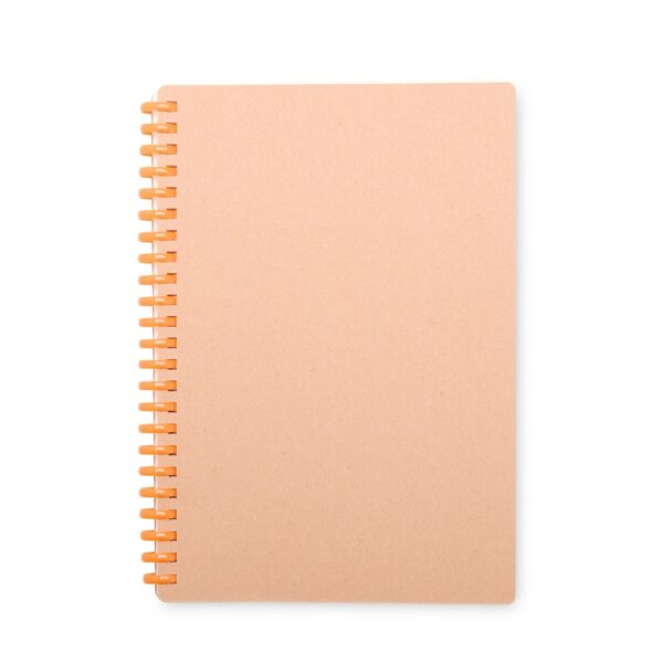 Caderno personalizado roxo kraft gravação silk screen