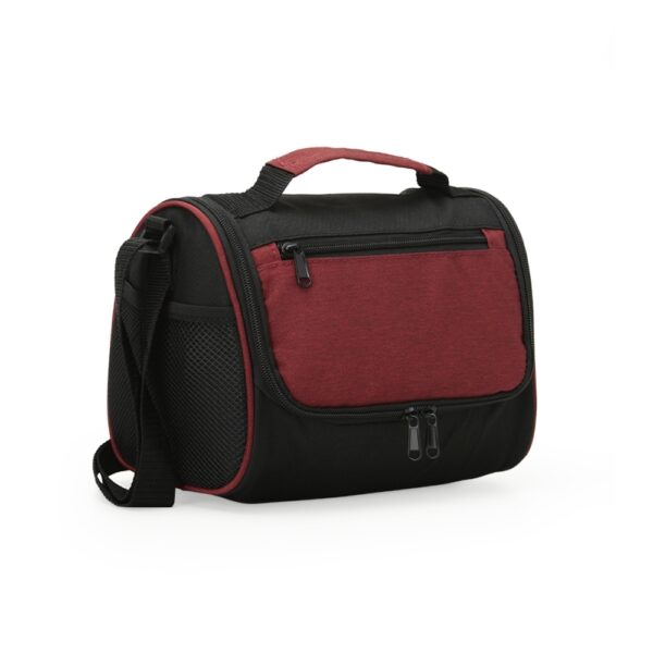 Bolsa térmica vermelha personalizada com logo da empresa