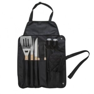 Kit Churrasco Personalizado 6 Peças Avental Estojo Completo