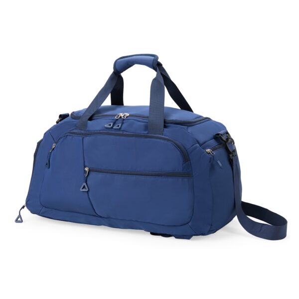 Bolsa viagem personalizada 42L azul corporativa silk
